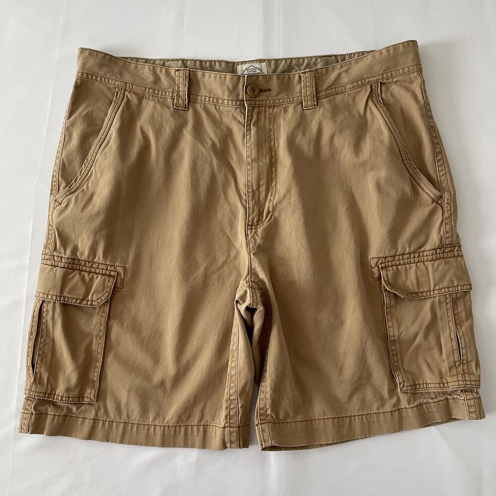 St. John's Bay Cargo Shorts Tan Cotton Men's Size 40